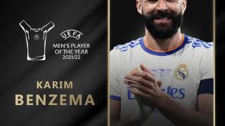 本泽马职业生涯首次当选2022年欧足联年度最佳球员