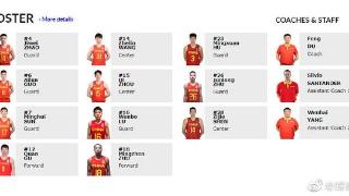 中国男篮世预赛今日将迎战哈萨克斯坦队 12人名单出炉
