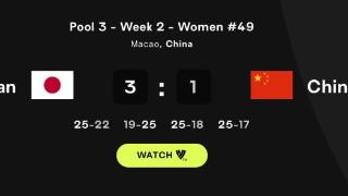 中国女排负于日本，两队世界排名分差大幅缩小