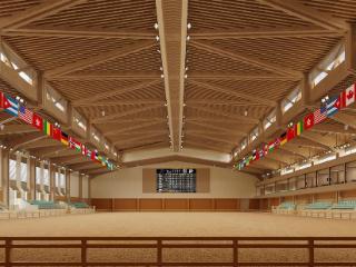 亚洲首个高校室内马术竞技场进入钢结构施工