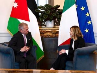意大利总理会见约旦国王 讨论加沙局势