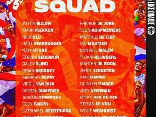 荷兰欧洲杯30人名单：范迪克、德容、德里赫特在列