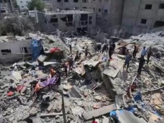 以色列密集轰炸难民营！