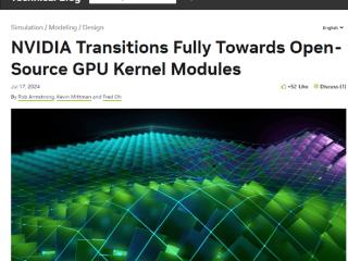 nvidia宣布全面转向开源gpu内核模块