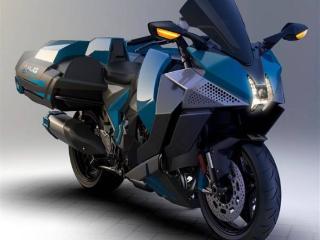 川崎首款氢燃料内燃机摩托车ninjah2sx亮相