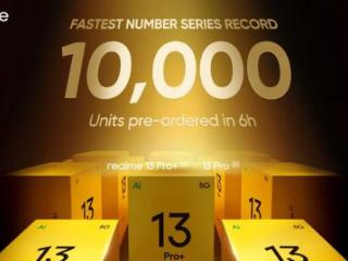 realme13pro5g系列创印度预购新纪录