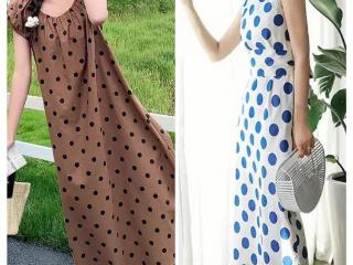 波点或碎花元素，是夏季连衣裙中不可或缺的经典图案