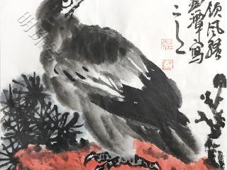 【佳作欣赏】丰伟先生10幅雄鹰画作，笔墨飞扬，尽展豪情壮志