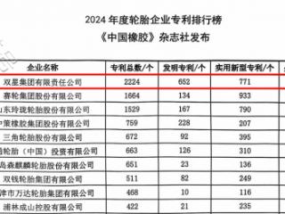 中国轮胎排名发布  双星轿车胎第一、专利第一