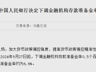 落地！今日央行降准0.5个百分点，A股起飞就现在？