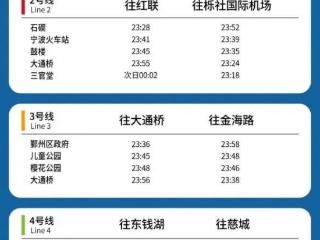 上海地铁5号线末班车时刻表