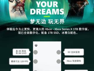 微软xboxseriesx游戏主机数字版内置1TB SSD