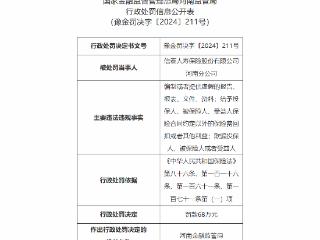 涉嫌编制提供虚假材料等，信泰人寿被罚68万元