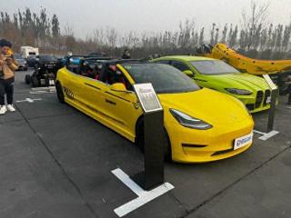 六座版特斯拉model3来了！加长的敞篷车身还能漂移