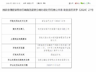 因贷款风险分类未经审定，陕西商南聚利村镇银行被罚22万元