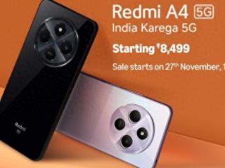 Redmi A4 5G在印度发布 搭载骁龙4s Gen2