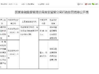 涉嫌多项违法违规事实，安福中银富登村镇银行被罚30万元