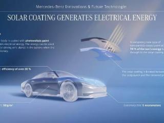 奔驰测试革命性太阳能车漆，有望每年提供12000公里的续航