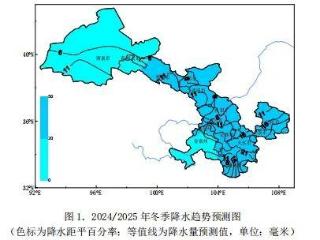 2024至2025年甘肃省降水量与历年同比以偏多为主