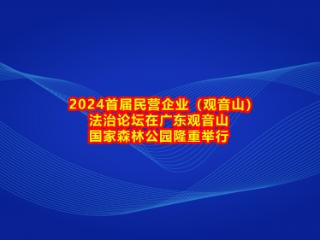 2024首届民营企业（观音山）法治论坛