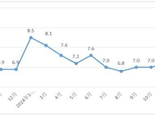 2024年1-11月河北省规模以上工业生产增长7.2%