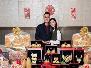 恭喜！40岁香港知名女星大婚在即，过大礼未婚夫送各种金器