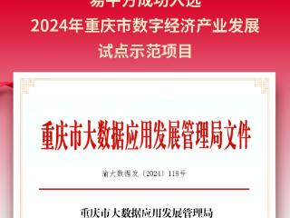 易平方入选2024年重庆市数字经济产业发展试点示范项目