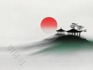 智绘雅逸丨简约山水画卷，夕阳亭树，尽显淡灰之美