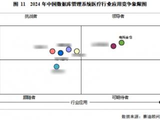 金仓数据库位居中国医疗、交通行业领导者象限首位