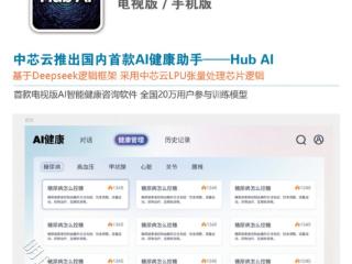 厦门中芯云大数据研究院发布HUB AI健康助手，开启智能健康新时代