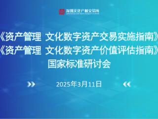 文化数字资产国家标准征求意见会在深成功举办，共筑行业规范化发展新基石