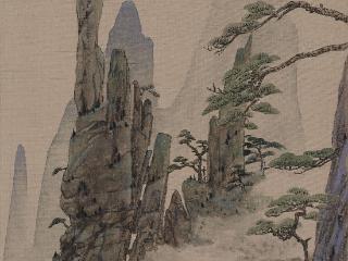 墨韵中的山水长歌——姚媛《仙人峰》作品