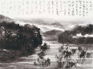 乐震文镇海二十景的乡情——《九龙湖》作品