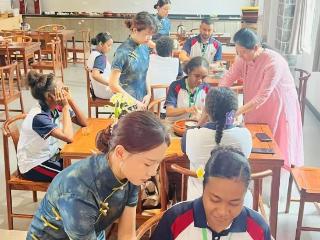 斐济国际留学生走进中国广东清远职业技术学院