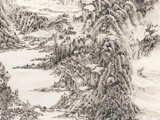 当传统山水邂逅现代标识：一幅画的时空对话 姚媛《叠嶂》作品