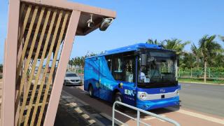 视频 | 海南首个开放道路自动驾驶公交车在海口江东新区成功试运行