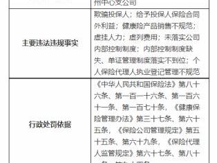 存在欺骗投保人等8项违规事实 泰康人寿苏州中心支公司被处罚
