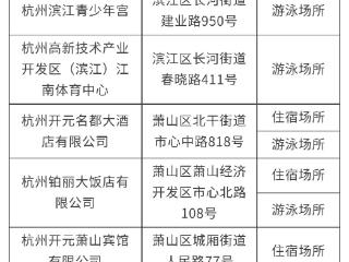 杭州市公共场所卫生A级单位名单来了！92家上榜！