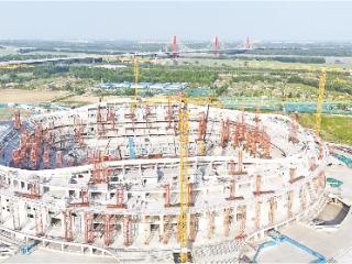 济南黄河体育中心项目建设有序推进