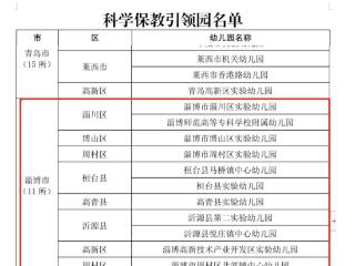 淄博2个区县11个幼儿园被认定为全省科学保教引领区（园）
