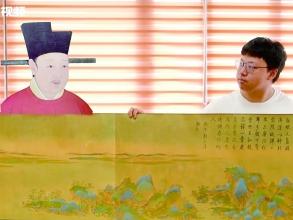 南京学生复制近12米《千里江山图》
