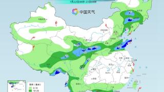 华北东北等地暴雨如注 中东部将现大范围高温高湿天气