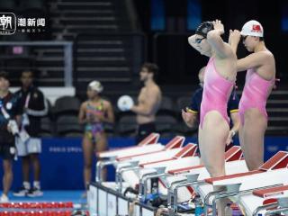 中国游泳队进入奥运会比赛场馆进行适应性训练