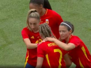 邦马蒂戏耍门将！西班牙女足奥运处子球，复仇战9分钟急速扳平