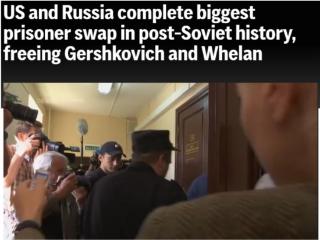 美俄完成大规模换囚行动 普京在机场迎接获释俄公民