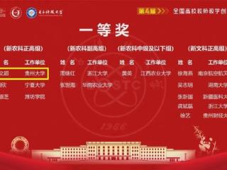 贵州大学在第四届全国高校教师教学创新大赛荣获佳绩