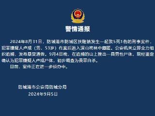 广西5死1伤案嫌犯尸体被发现，初步调查为畏罪自杀