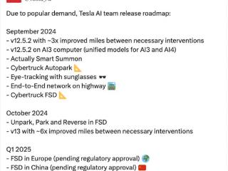 特斯拉FSD或将于明年一季度进入国内