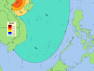 今明两天，海南多处海面仍将有2.0～7.0米浪