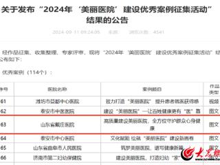 山东省戴庄医院获“2024年‘美丽医院’ 建设优秀案例”称号